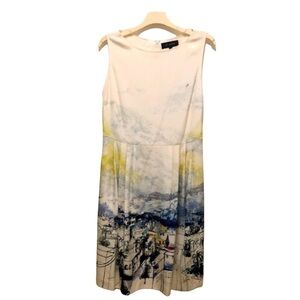 St John White Silk Dress Village Scene 10…‌‌‌